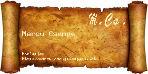 Marcu Csenge névjegykártya